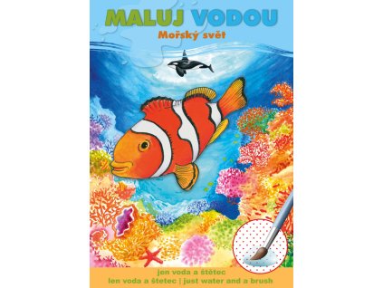 AKIM Maluj vodou podle barevných teček Mořský svět A5