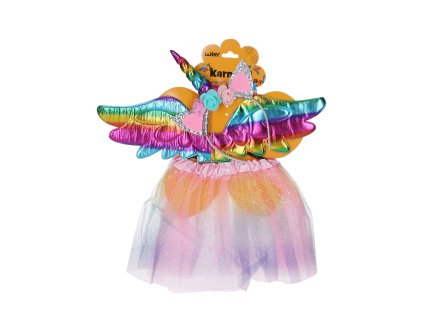 Set karneval - jednorožec barevný s křídly