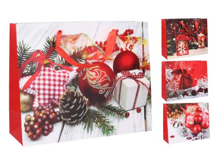 Dárková taška M 32x26x10cm Vánoce