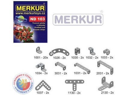 MERKUR ND103 Pásky a oblouky náhradní díly pro stavebnice