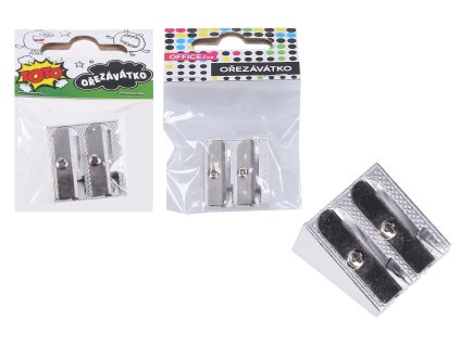 Ořezávátko kovové na 2 tužky