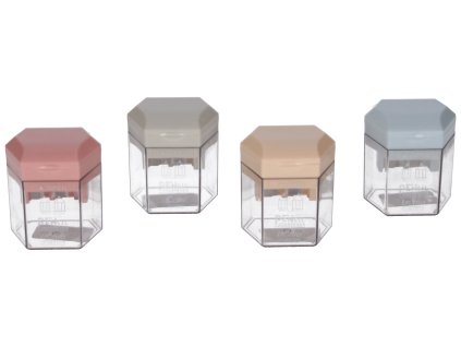 Ořezávátko na dvě tužky se zásobníkem - krabička