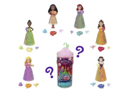 Disney Princess COLOR REVEAL kráľovská malá bábika s kvetmi asst