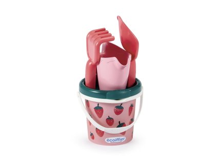 Vedierko Jahôdka s krhličkou a príslušenstvom, 12 cm