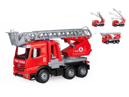 Auto hasiči s žebříkem Mercedes Arocs plast 47cm