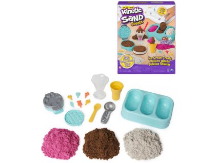 SPIN MASTER Kinetic Sand výroba zmrzlin kreativní set magický písek s nástroji