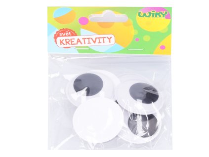 Oči pohyblivé samolepící 4 cm - 8 ks