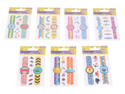 Tetovací obtisky 7,5x11 cm - Hodinky