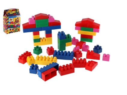 Stavebnice LORI 3 plast 50ks v krabici 19x28x10cm