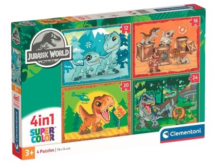 Clementoni - Puzzle 4v1 Jurský svět (12+16+20+24 dílků)