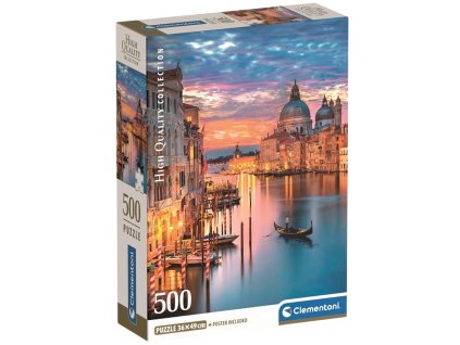 Clementoni - Puzzle 500 Osvětlené Benátky