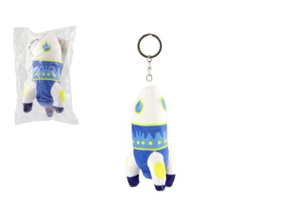 Přívěsek raketa plyš 10x5cm v sáčku