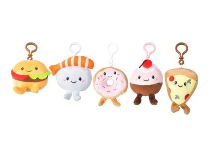 Přívěsek Food Mix plyš 5 druhů 9x8cm