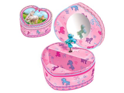 Šperkovnice s hudbou - jednorožec SRDCE