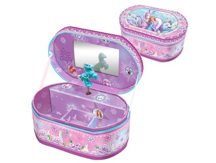 Šperkovnice s hudbou - kůň a princezna OVÁL