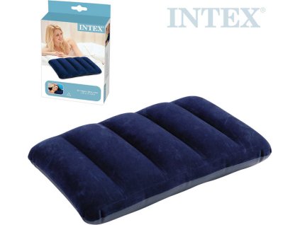 INTEX Polštář nafukovací cestovní 43x28x9cm modrý gumotextilní 68672