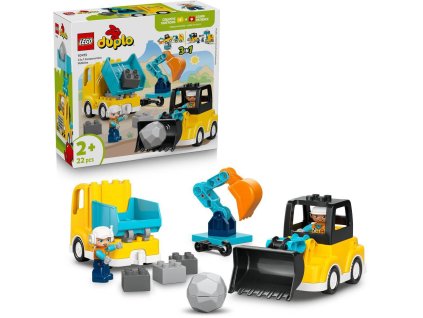 LEGO DUPLO Město: Vozidla na stavbě 3v1 10475 STAVEBNICE