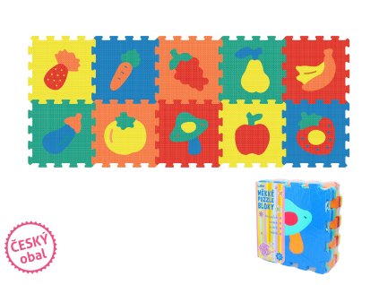 Měkké puzzle bloky OVOCE 32 cm