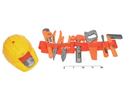 Nářadí na opasku se svítící přilbou - set