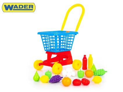 Nákupní vozík a sada potravin 36cm