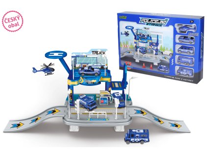 Garáž Policejní stanice s pumpou set 65 cm - český obal