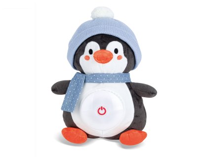 Usínáček svítící s hudbou tučňák 29cm