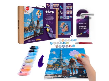 OKTO Malba a 3D modelování obraz "Greetings from Paris" 30x40 cm