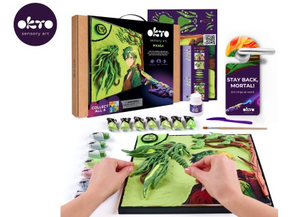 OKTO Manga motiv živlů "Země" výtvarný set 30x40 cm