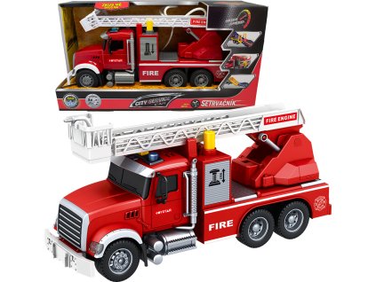 CITY SERVICE CAR - 1:14 Hasičské auto s výsuvným žebříkem