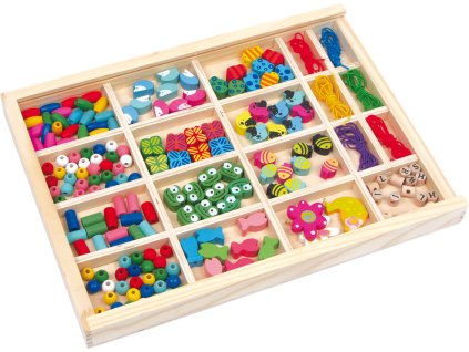 Small Foot Dřevěné korálky v boxu Vivien