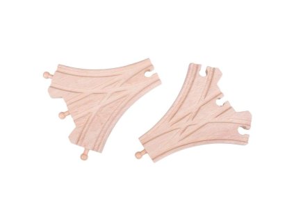 Bigjigs Rail Dřevěné koleje třícestná výhybka 2 ks