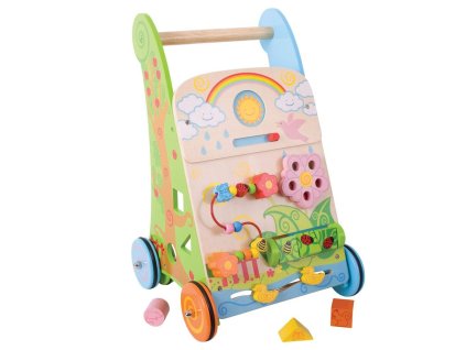 Bigjigs Baby Dřevěné aktivní chodítko Zahrada
