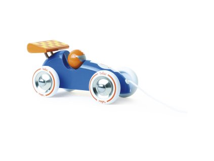 Vilac Tahací závodní auto modré s oranžovým křídlem