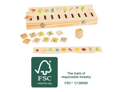 small foot Dřevěná motorická vkládačka vzdělávací třídění