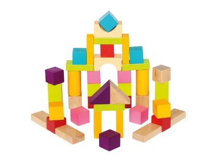 Bino Kostky v kyblíku 50 ks nové barvy