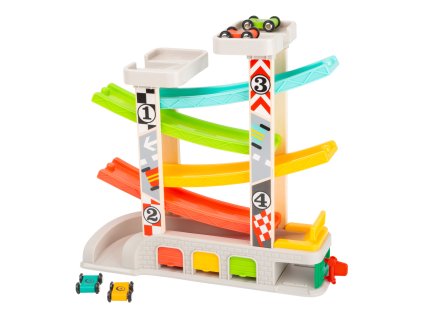 small foot Závodní dráha s parkovištěm a garážemi