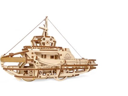 Ugears 3D dřevěné mechanické puzzle Remorkér