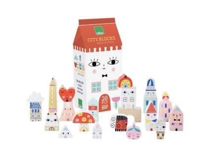 Vilac Dřevěné kostky Městský dům