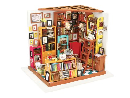RoboTime 3D dřevěná skládačka Miniatura domečku Samova studovna