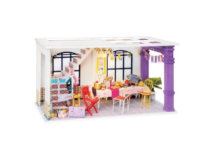 RoboTime 3D dřevěná skládačka Miniatura domečku Párty v jídelně