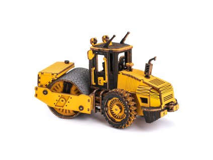 RoboTime 3D dřevěná mechanická skládačka Silniční válec