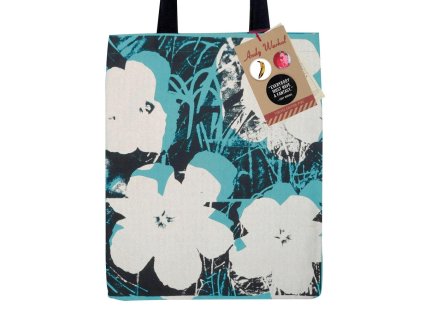 Galison Plátěná taška Květiny Andy Warhol