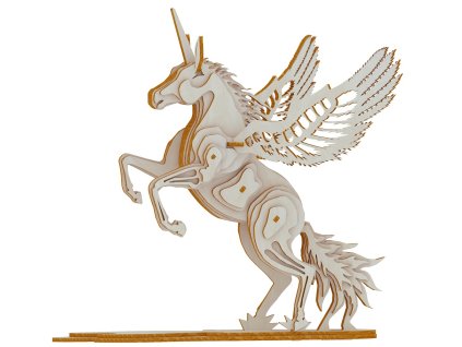 Woodcraft Dřevěné 3D puzzle Jednorožec