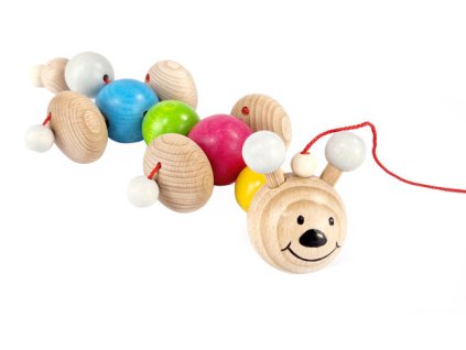 Hess Dřevěná tahací housenka Ida