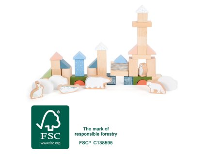 small foot Dřevěné kostky Arctic