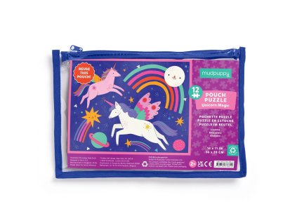 Mudpuppy Puzlle Jednorožec Magic v taštičce 12 dílků