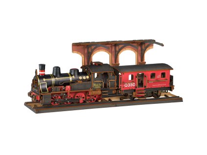 RoboTime 3D dřevěná skládačka Vintage parní lokomotiva