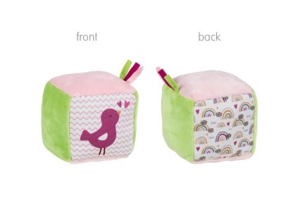 Goki Textilní motorická kostka Ptáček/Duha