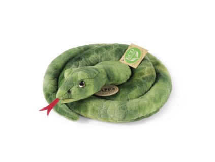 Rappa Plyšový had zelený 90 cm ECO-FRIENDLY