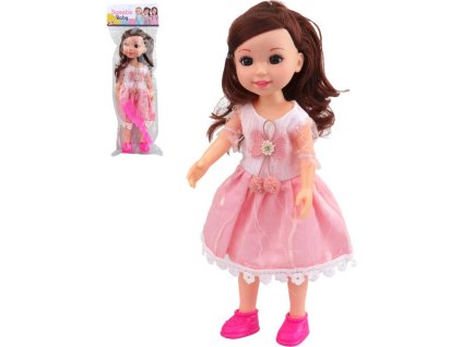 Panenka 31cm tvrdé tělíčko set s hřebínkem v sáčku plast